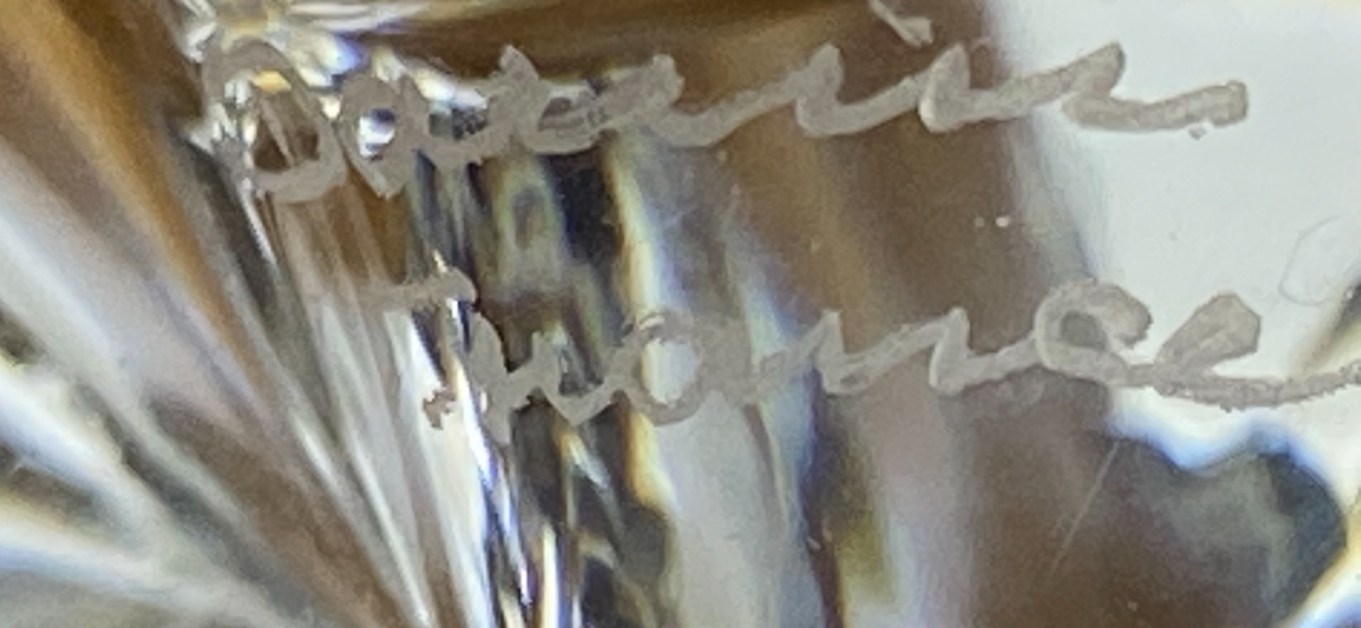 Pair of Daum crystal salt pots
