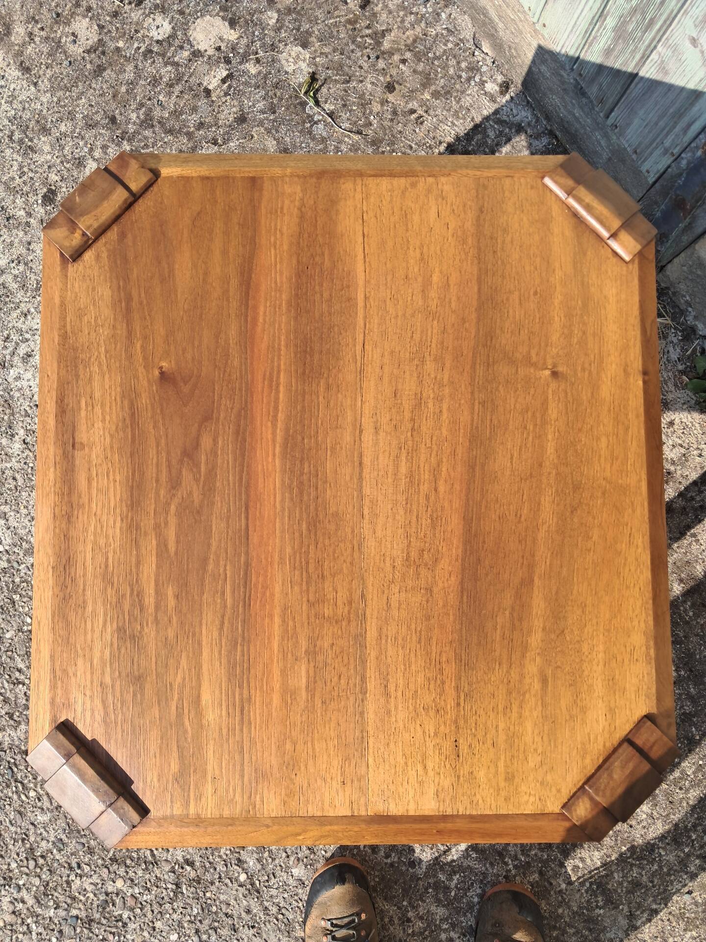 Art Deco coffee table in solid walnut