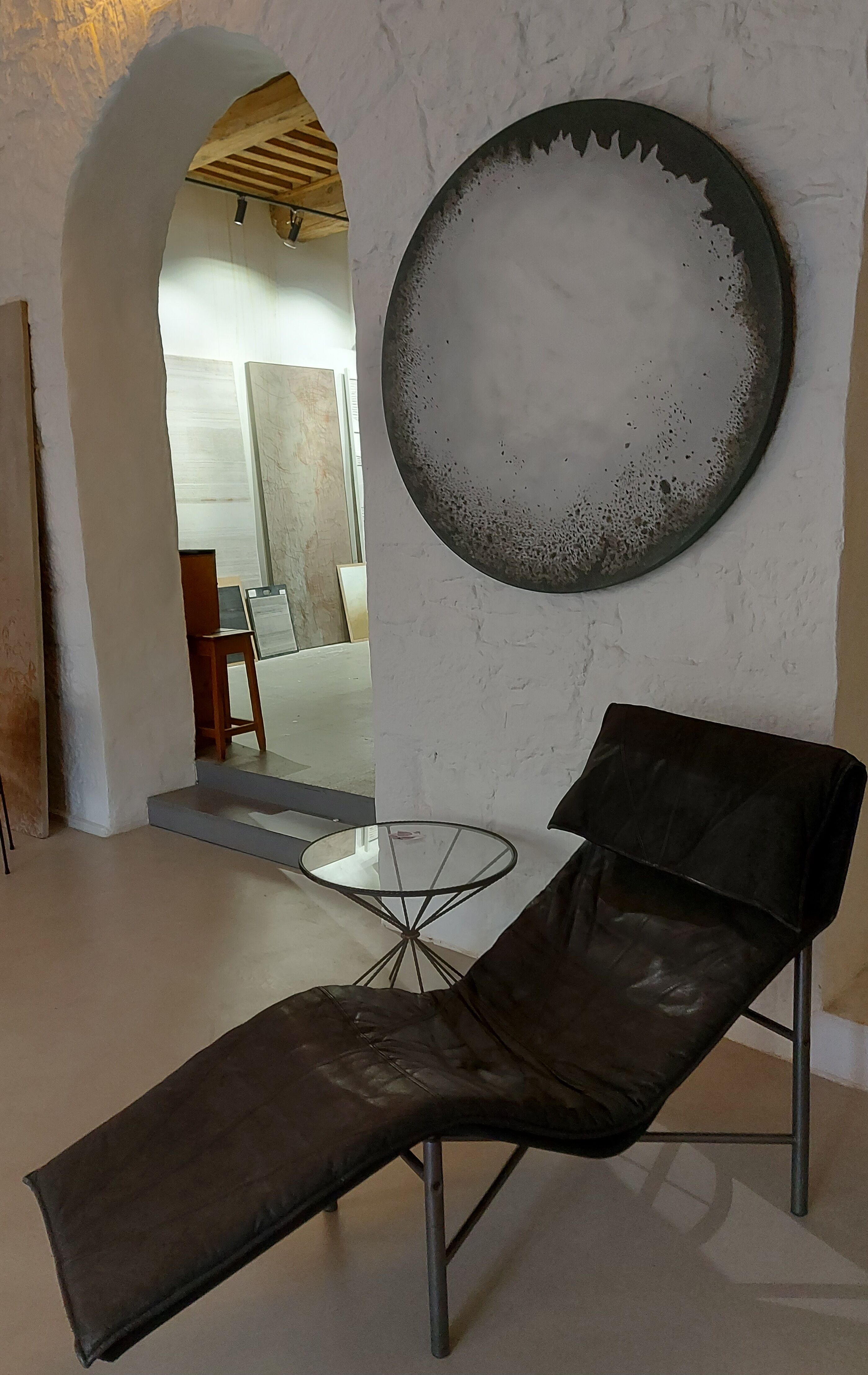 Vintage Skye leather lounge armchair by Tord Björklund for Ikea, 1980