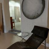 Vintage Skye leather lounge armchair by Tord Björklund for Ikea, 1980