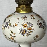 Moustiers earthenware decor kerosene lamp