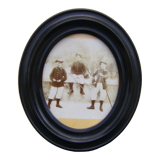 Cadre ancien photographie "trois militaires"