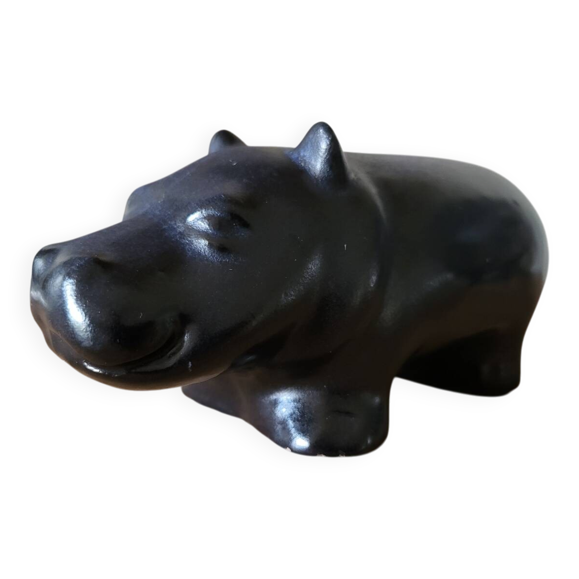 Uppsala ekeby, hippopotamus, mari simmulson, 1950s, figurine.