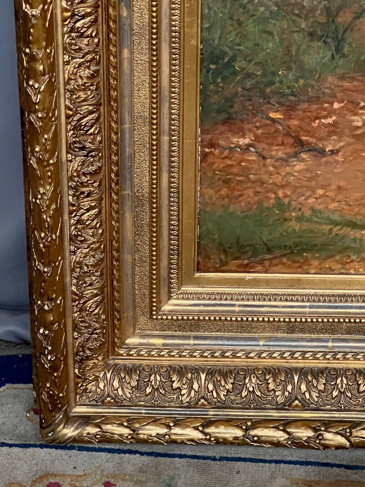 Jules Van Keirsbilck (1833-1896). “Forest landscape”.