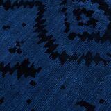 7x10 Navy Blue & Black Turkish Kilim Rug, 204x296Cm