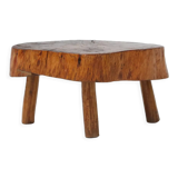 rustic wooden side table