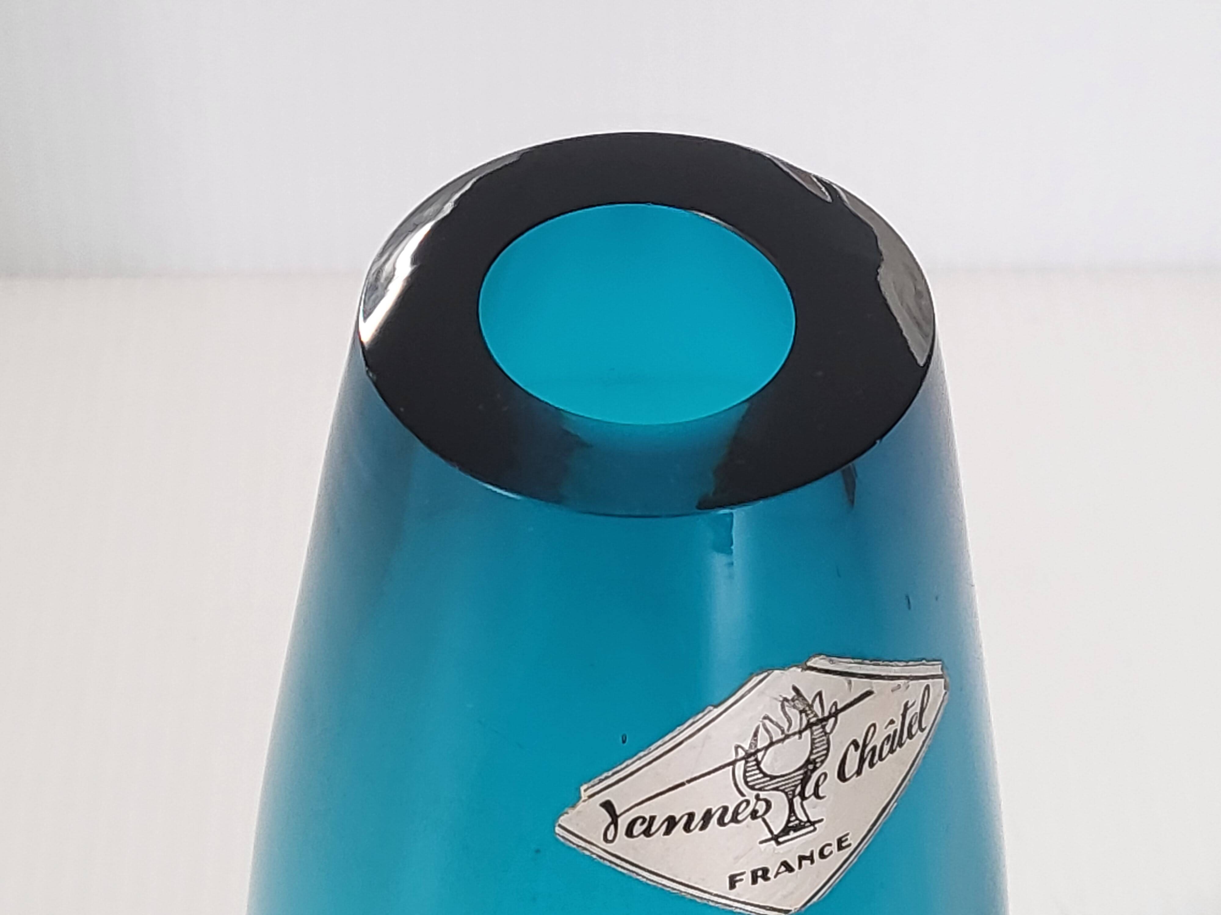 Vintage crystal vase from Vannes 1960