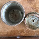 Glazed stoneware tobacco pot