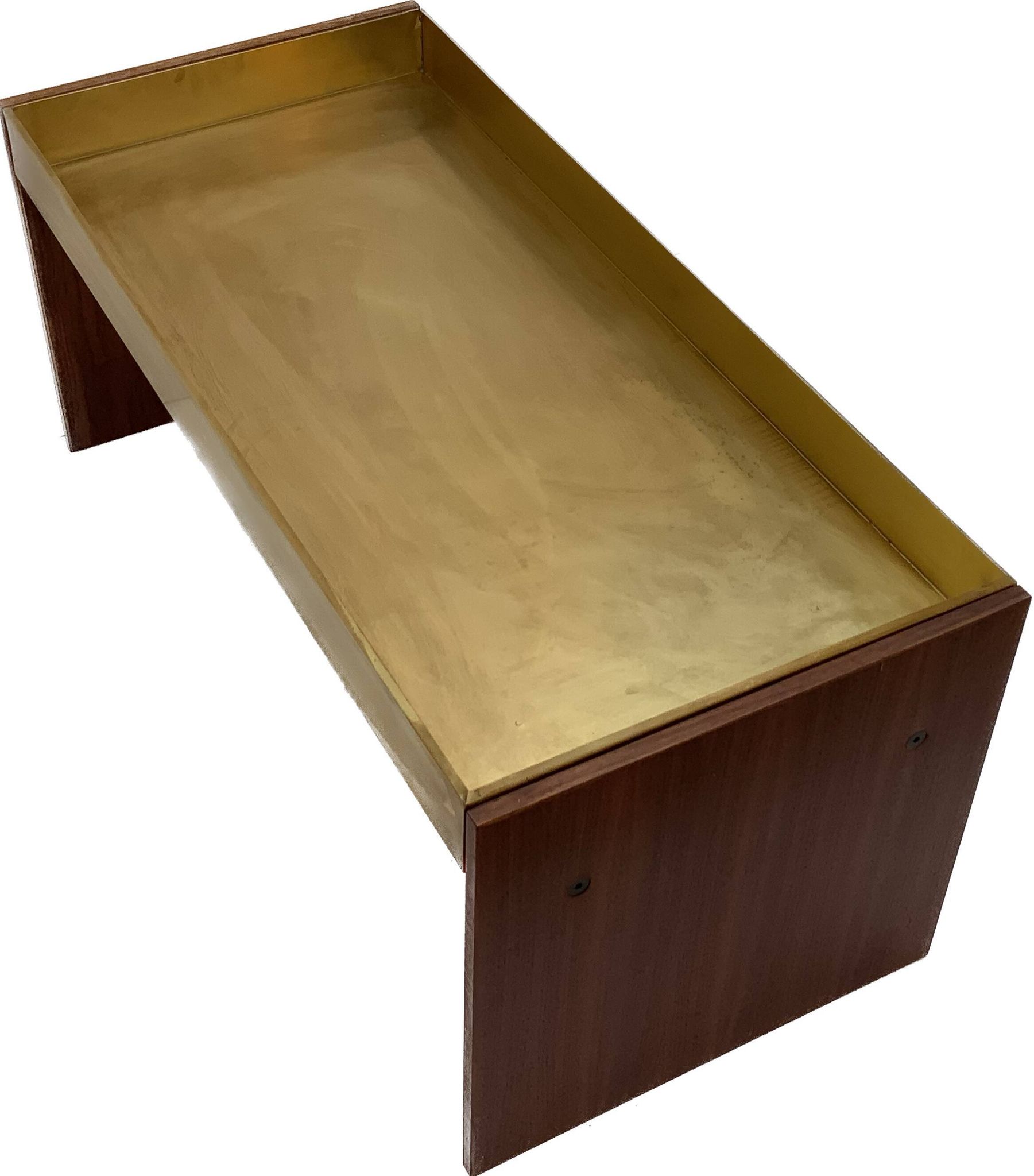Vintage Danishs Modern  Modern Teak, Brass Planter/ Flower Box/Pot Plant Stand 1960s