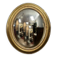 Oval mirror called “witch’s eye” in gilded wood in Louis XVI style circa 1850