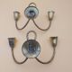 Paire d' appliques en laiton forme corde