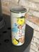 Hand-painted ceramic vase with floral and blue bird decoration, signed Mex