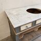 Bathroom furniture wood & marble vintage antique