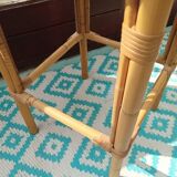 Rattan side table