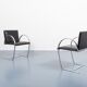 Pair of sculptural Italian chairs from the 1970s