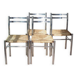 4 chaises paillées de