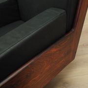 Fauteuil de bureau en cuir, design danois, années 1970, production : Danemark