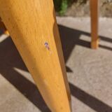 3 vintage bridge chairs with rounded armrests.