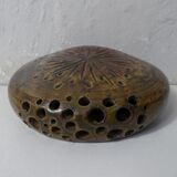 Bouquet stoneware wall vase signed jb