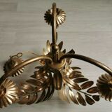 Golden metal palm lamp