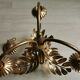 Golden metal palm lamp