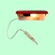 60s Red Night Light made by Knud Christensen in the Mid-Century, Danish Design Wall Lamp Adjustable