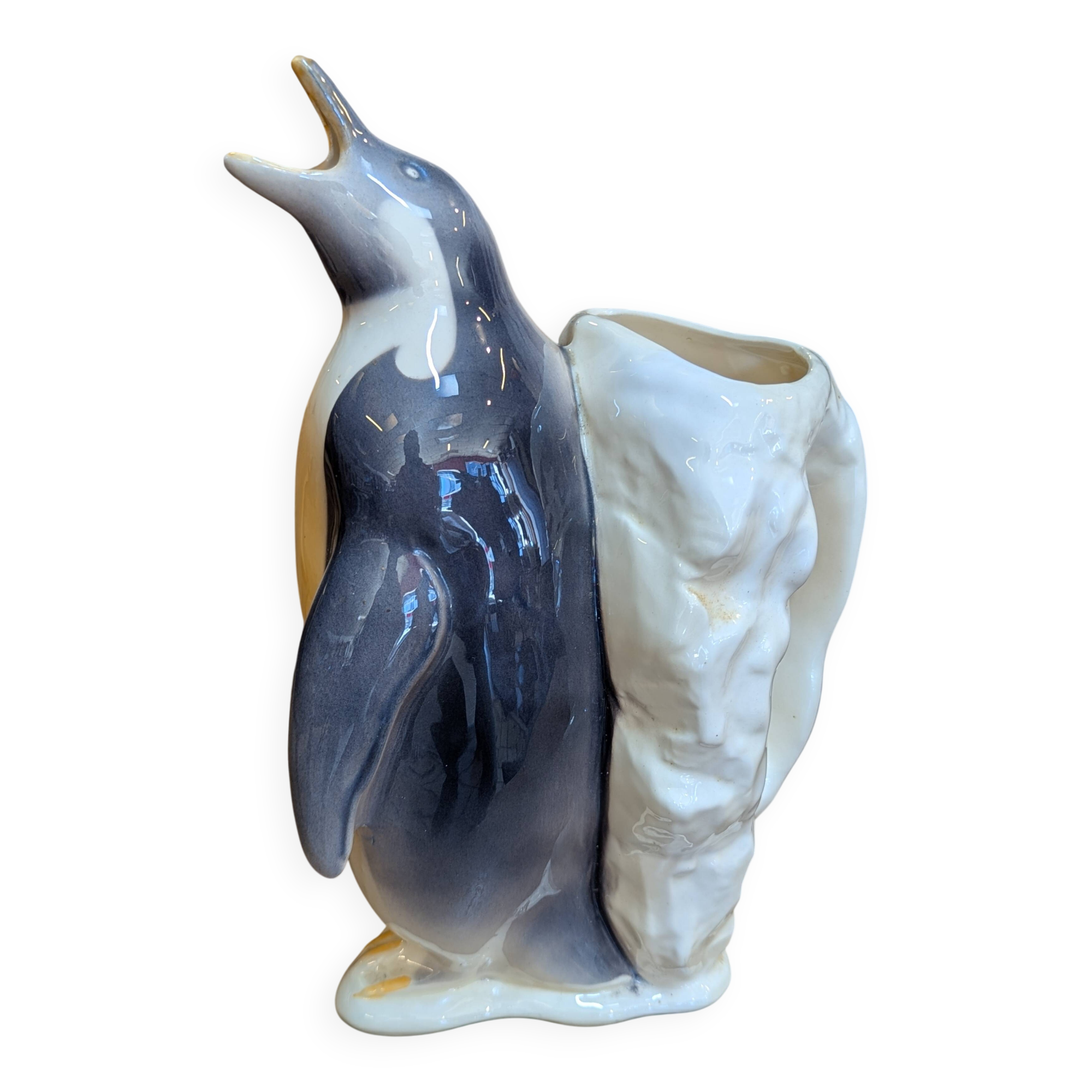 Pichet vintage pingouin barbotine