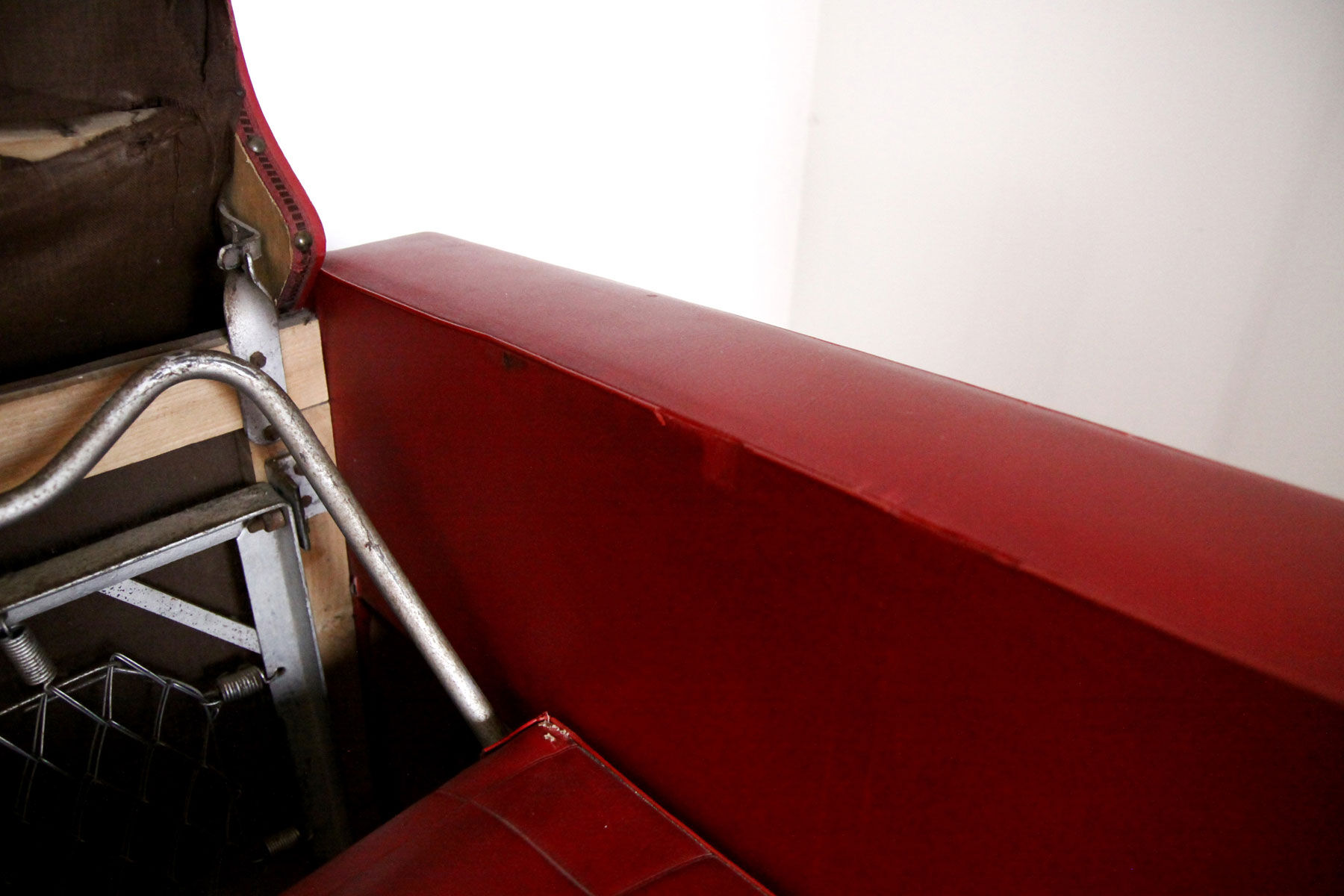 Red vintage sofa bed