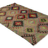 Anatolian handmade kilim rug 284 cm x 178 cm