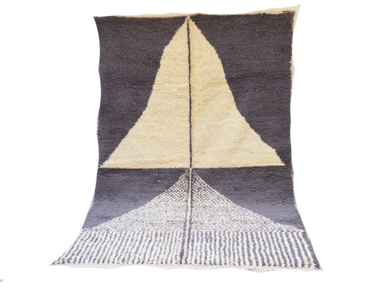 Grey berber carpet 292 x 190 cm