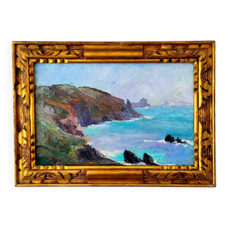 Tableau louise-yvonne salonne (1903-1990)– huile sur toile - porspoder 1934