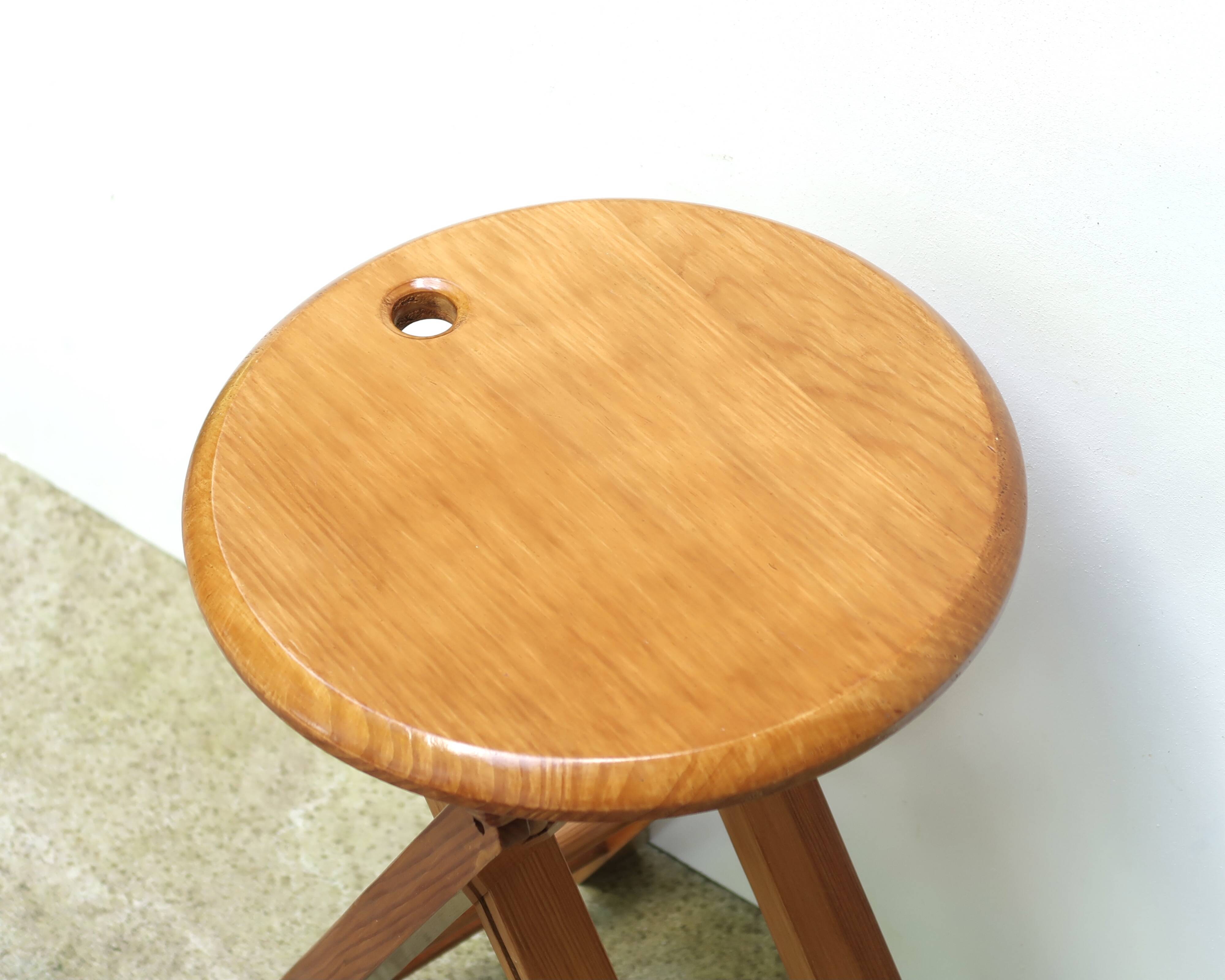 Adrian Reed Suzy Wooden Folding Stool, 1970s