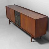 Minimalist sideboard in warm teak by Van Pelt, Belgium 1960s