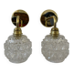 Pair of vintage globe wall sconces