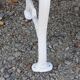 Old white garden bench cast iron feet 19th century