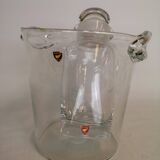 Orrefors ice bucket and shaker set by Nils Landberg, Sweden, 1950s.