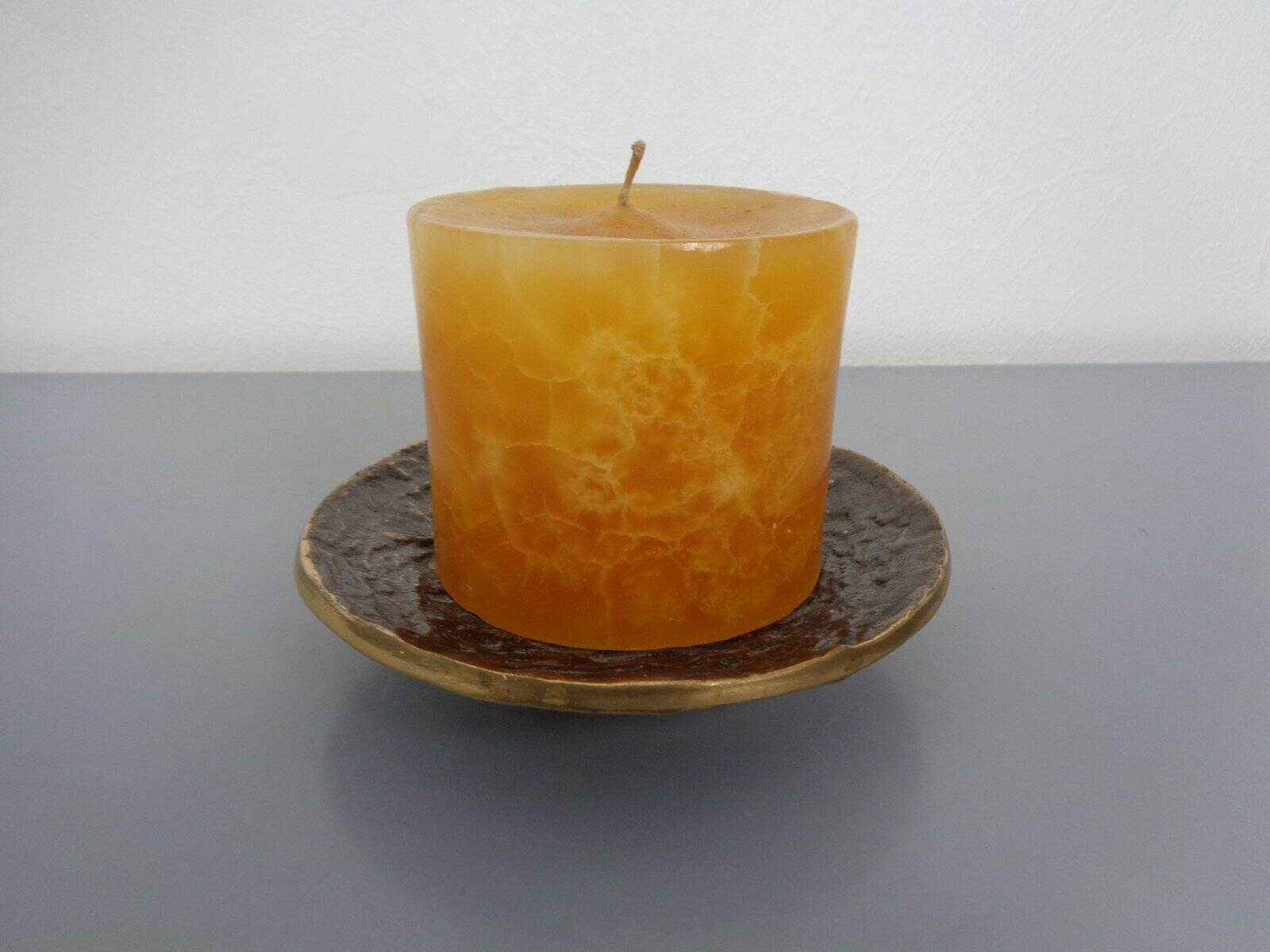 Brutalist Bronze Candleholder, 1960s