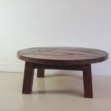 Round brutalist coffee table