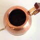 Watering can in hammered red copper and wooden handle/vintage 60s-70s