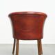 Red-brown cowhide leather office chair/side chair