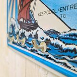 Enamelled advertising plate
