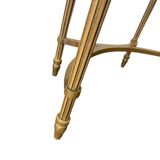 Vintage curved gold console with mirror