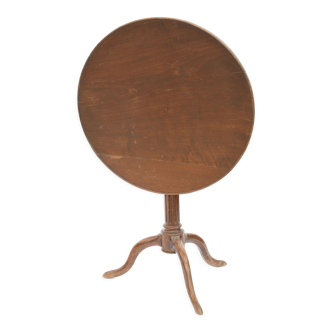 Tilting plate pedestal table
