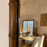 Vintage bamboo mirror, 90x65 cm