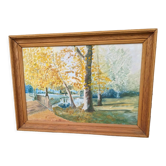 Tableau de peinture automnale