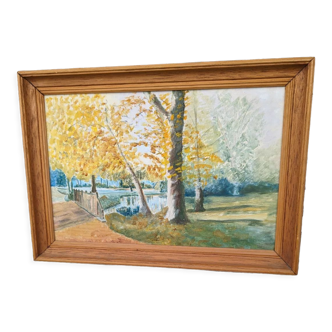 Tableau de peinture automnale