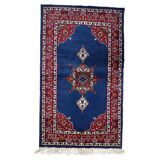 Tapis persan Kerman vintage fait main en laine 94 cm x 158 cm - années 1960 (1C1203)