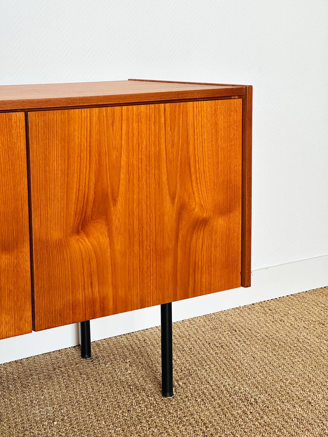 1960s minimalist Scandinavian teak sideboard