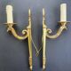 Pair of bronze wall sconces in Empire style