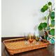 1960s Woven Bananaleaf & Rattan Serving Tray